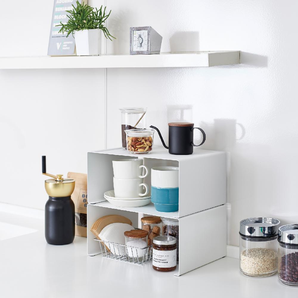 Trendform Stapelbares Küchenregal TOWER Weiss