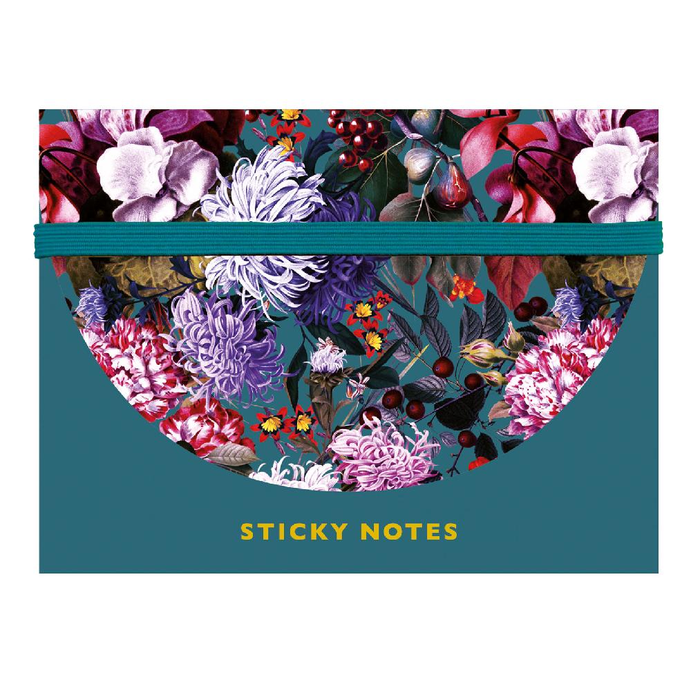 Trendform STICKY NOTES Set Blumenbouquet Petrol