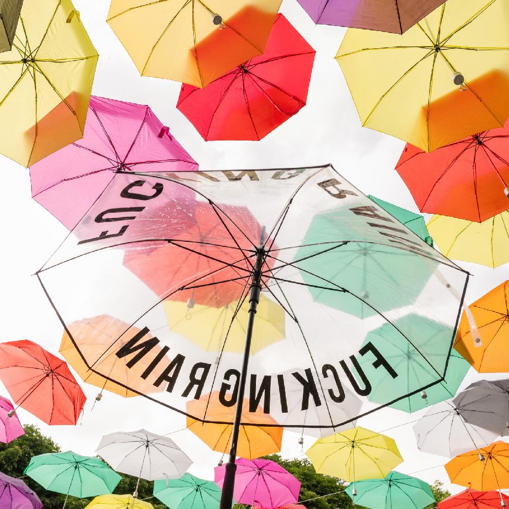 Trendform Stockschirm Fucking Rain Transparent