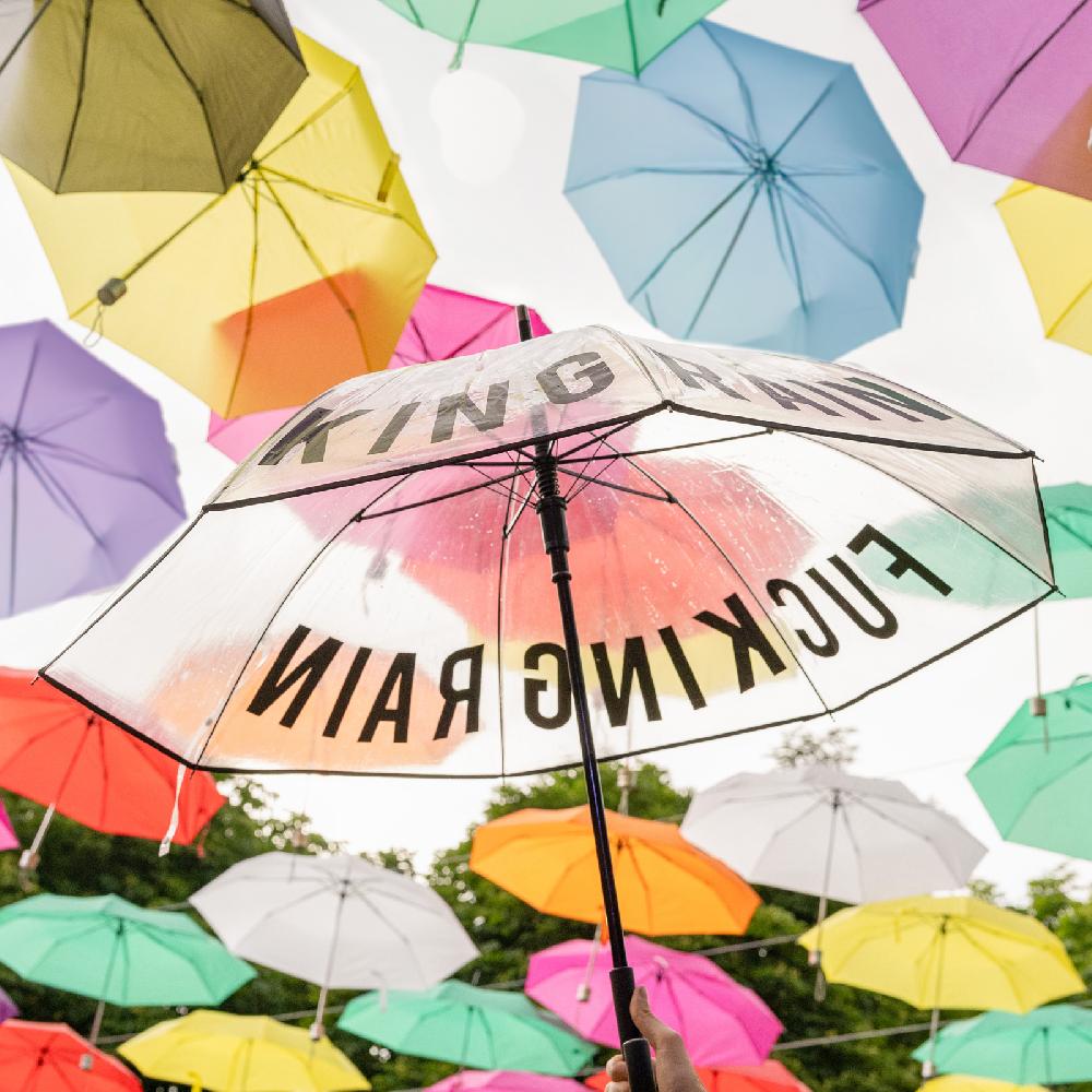 Trendform Stockschirm Fucking Rain Transparent