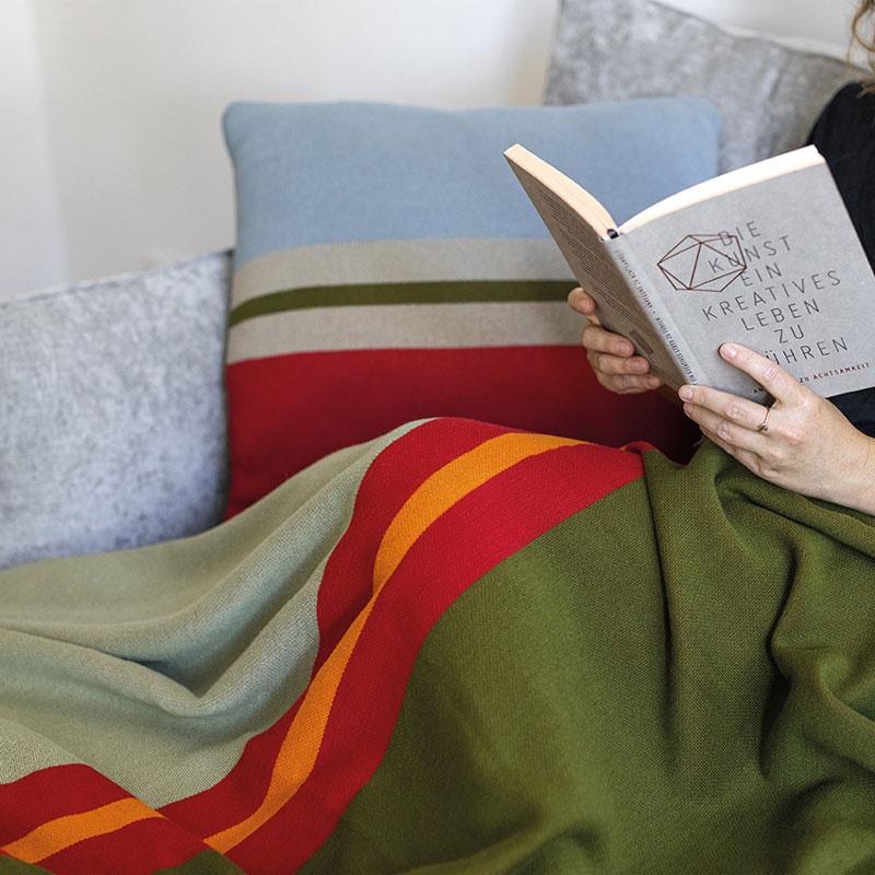 Trendform Strick Baumwolldecke Basil