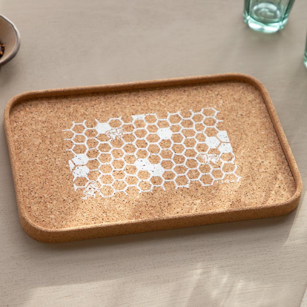 Trendform Tablett CORK HONEY COMB 30x20 Cm