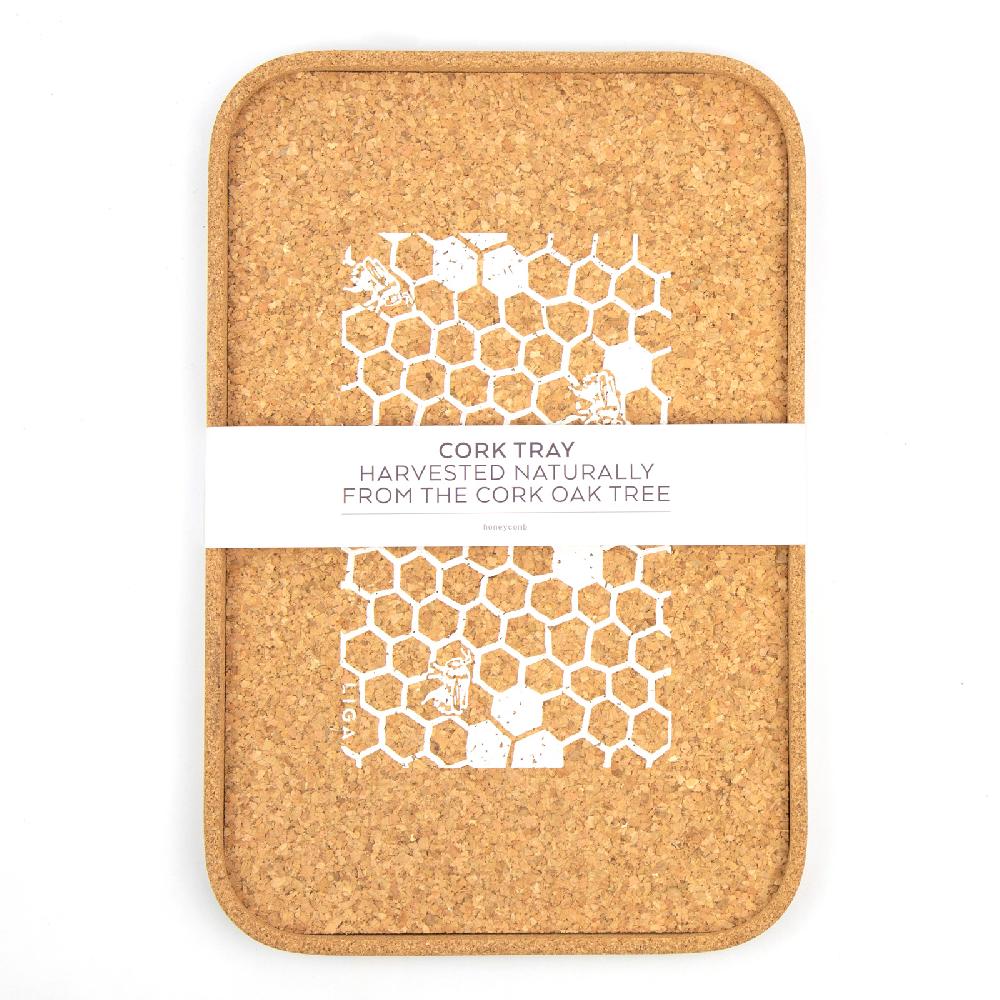 Trendform Tablett CORK HONEY COMB 30x20 Cm