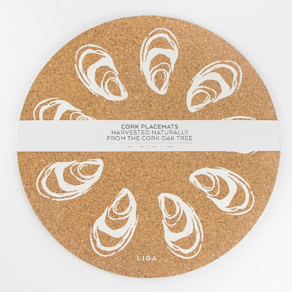 Trendform Tischset CORK MAX OYSTER 2er Set Ø34cm