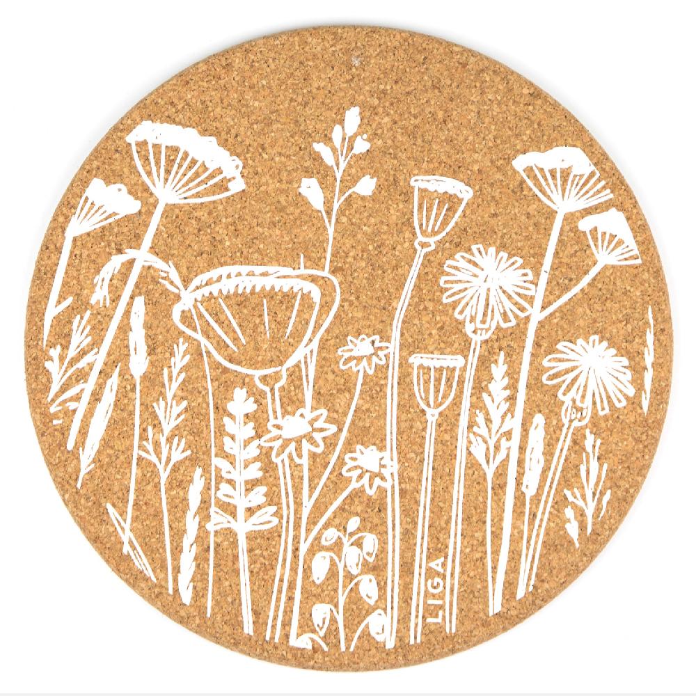 trendform Tischset/Untersetzer CORK FLOWERS Ø25cm