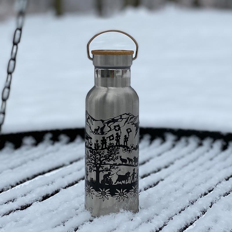 Trendform Trinkflasche SWISS TRADITION Silber 500 Ml