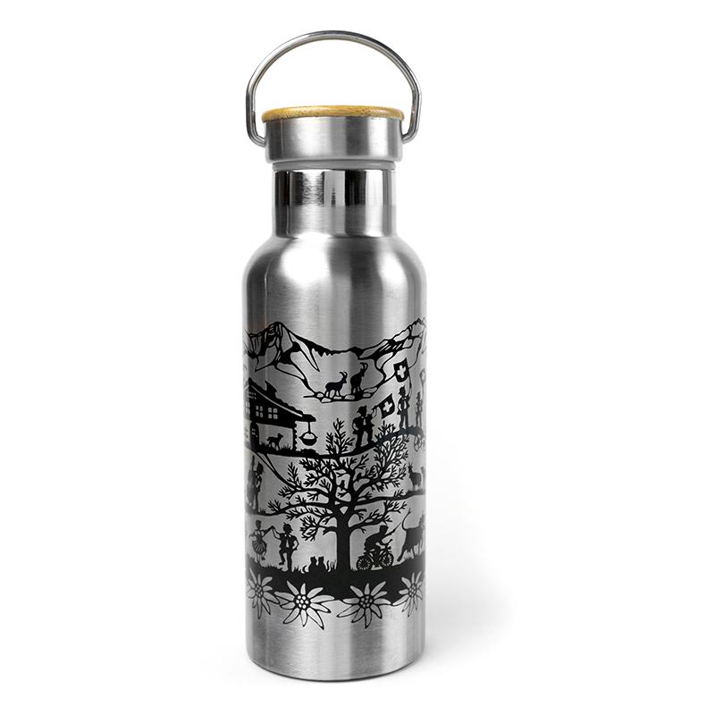 Trendform Trinkflasche SWISS TRADITION Silber 500 Ml