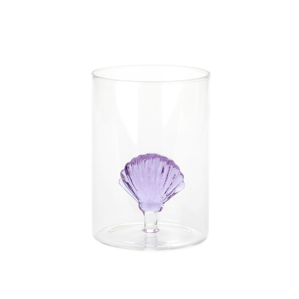 Trendform Trinkglas ATLANTIS SHELL Lila Borosilicate