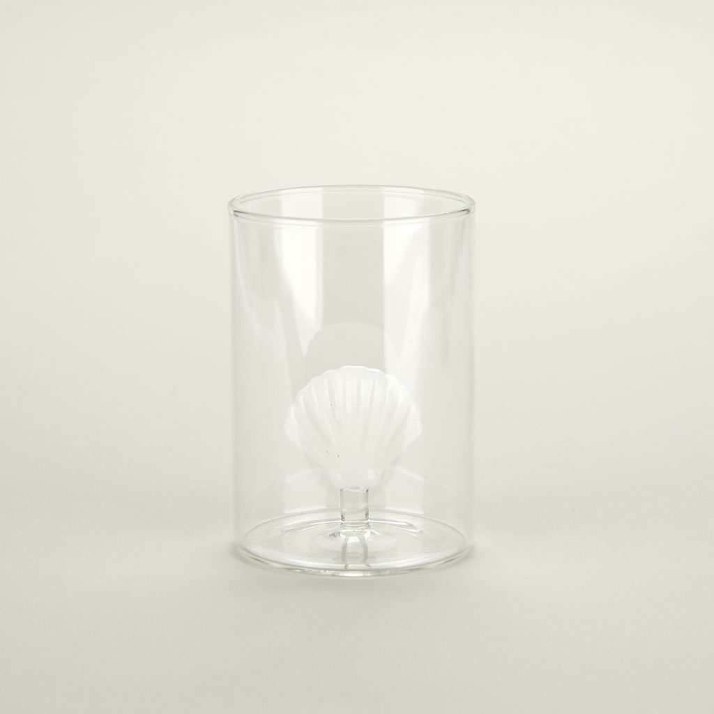 Trendform Trinkglas ATLANTIS SHELL Weiss Borosilicate