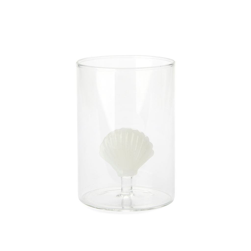 Trendform Trinkglas ATLANTIS SHELL Weiss Borosilicate