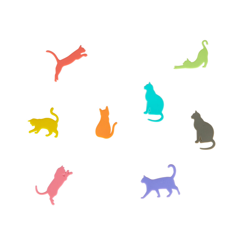 trendform Trinkglasmarkierer STICKY CATS 8er assortiert