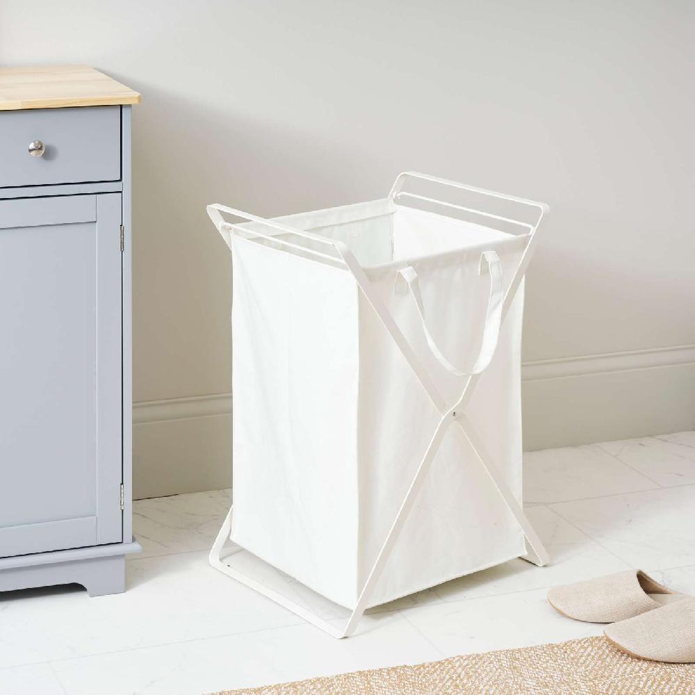 Trendform Wäschekorb TOWER Weiss Mit Herausnehmbarer Tasche