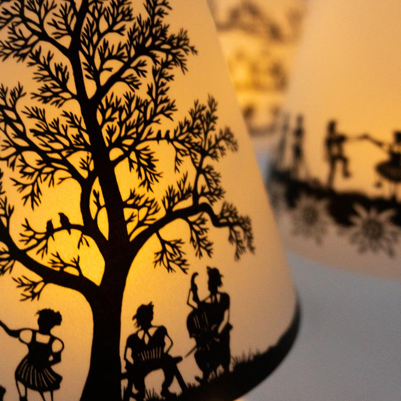 Trendform Weinglasleuchte SCHÖNE HELENE - SWISS TRADITION 3er Set Weiss Assortiert