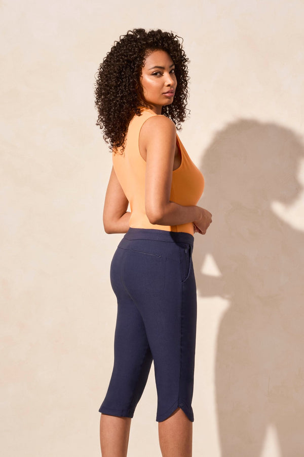 Tribal Capri À Enfiler Avec Poches à Fermeture Flatten It®