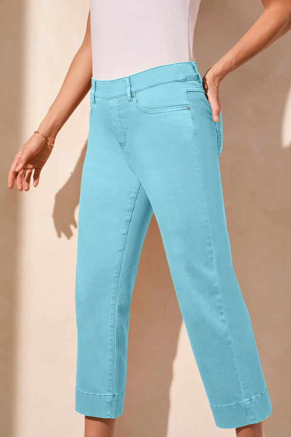 Tribal Capri Semi-Évasé En Denim Confort Extensible