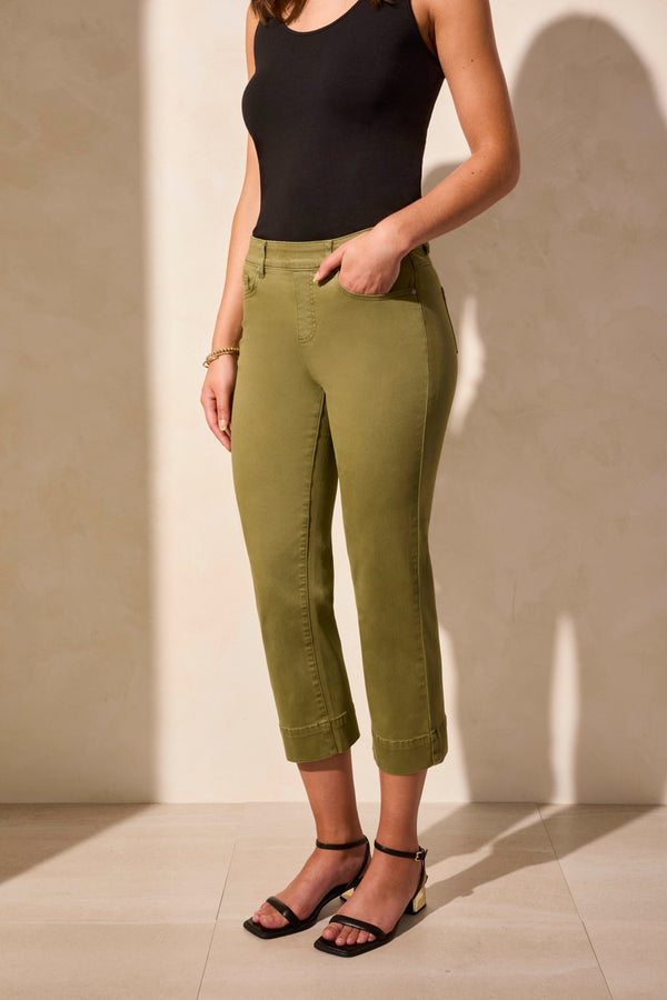 Tribal Capri Semi-Évasé En Denim Confort Extensible