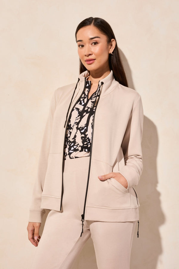 tribal CARDIGAN TEXTURÉ À COL ROULÉ EN TRICOT SCUBA