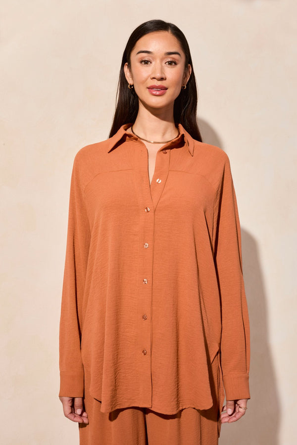 Tribal Chemise À Manches Raglan Fluide Et Tissée Extensible