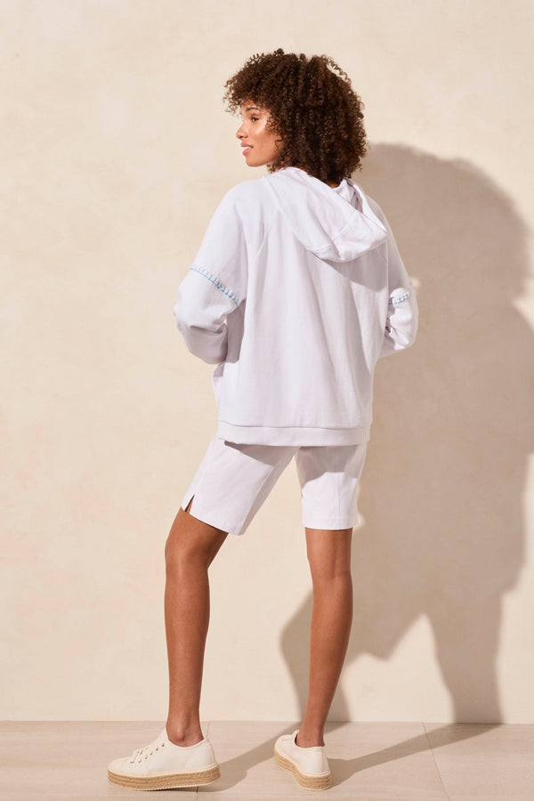 Tribal French Terry Contrast-Stitch Long-Sleeve Hoody