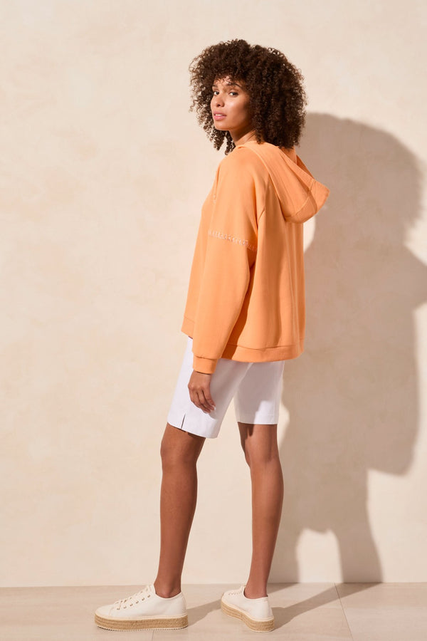 Tribal French Terry Contrast-Stitch Long-Sleeve Hoody