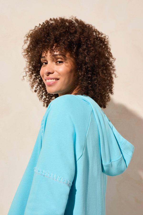 Tribal French Terry Contrast-Stitch Long-Sleeve Hoody