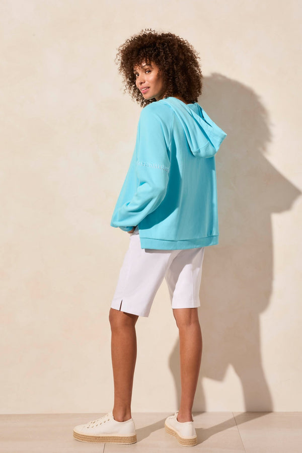 Tribal French Terry Contrast-Stitch Long-Sleeve Hoody