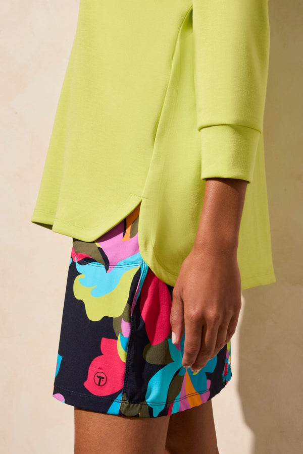 Tribal Haut En Scuba Léger À Fermeture Éclair Sur Le Devant Et Col Cheminée