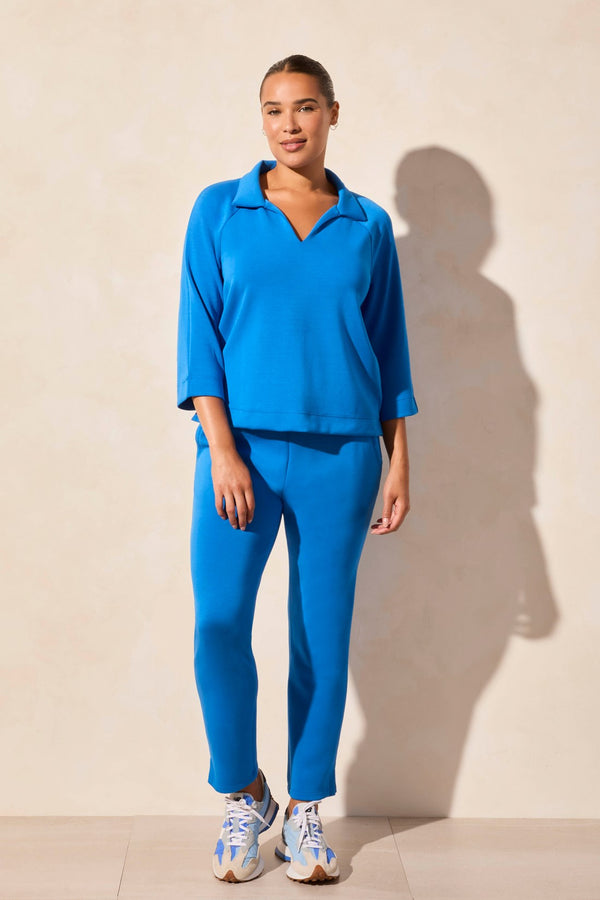 Tribal Haut Henley En Scuba Léger Avec Fentes Latérales