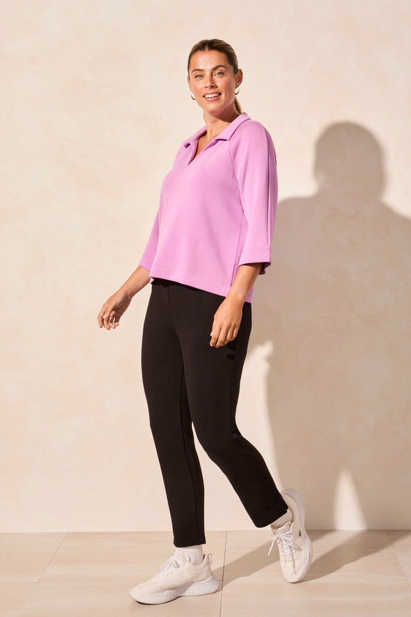 Tribal Haut Henley En Scuba Léger Avec Fentes Latérales