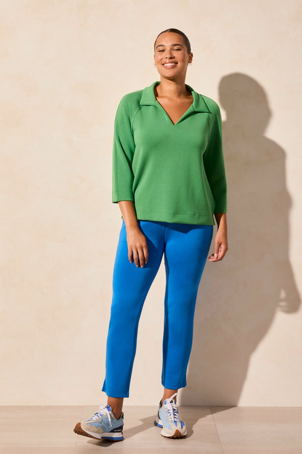 Tribal Haut Henley En Scuba Léger Avec Fentes Latérales