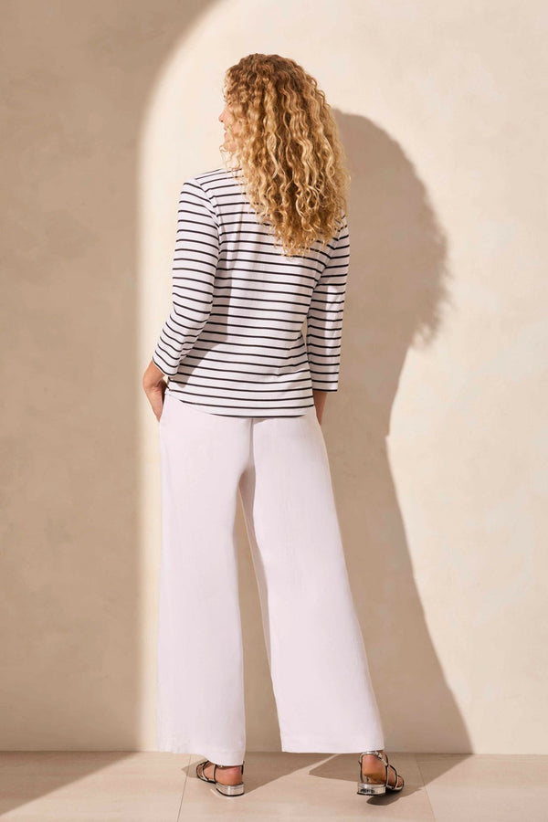 Tribal Haut Henley Microcôtelé À Manches Trois-Quarts