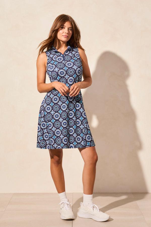 Tribal ROBE SANS MANCHES À COUPE ÉVASÉE ET ENCOLURE DÉGAGÉE À IMPRIMÉ TEXTURÉ