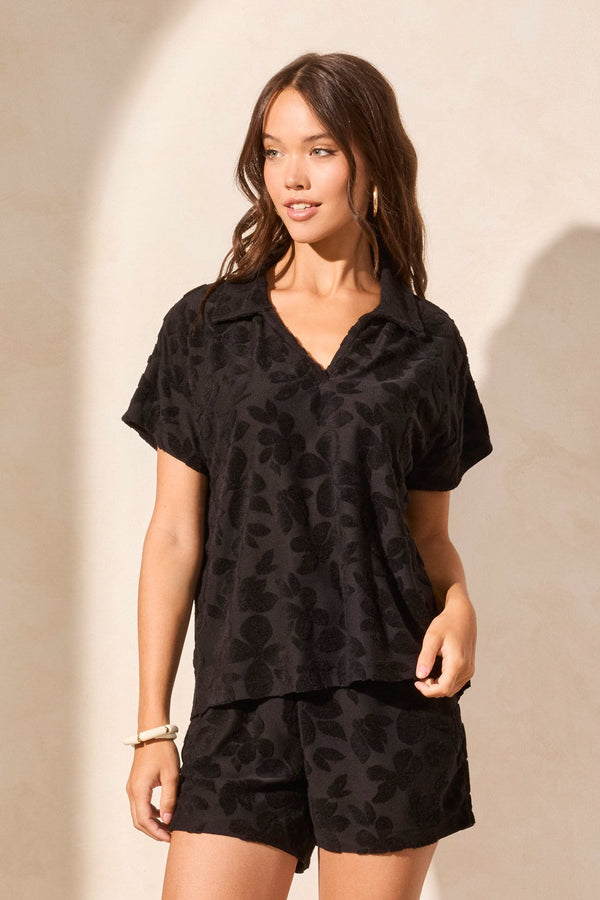 Tribal Short À Poches Sans Braguette En Molleton Éponge Texturé