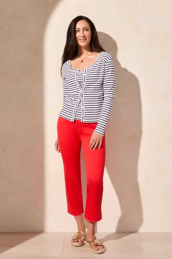 tribal Cardigan Microcôtelé Rayé 2 En 1