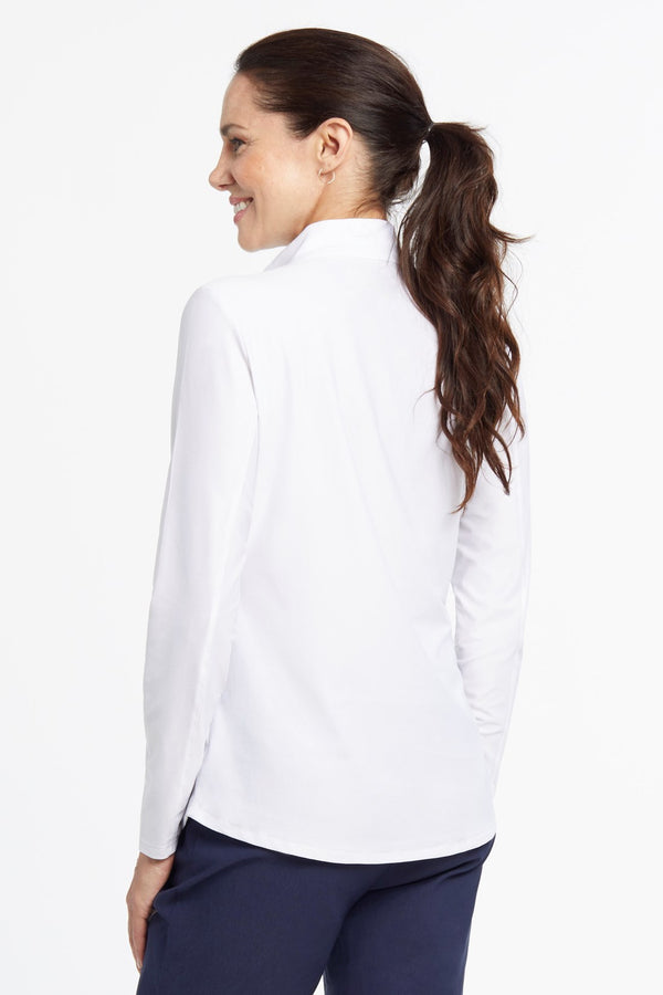 Tribal Chandail Anti-Uv 50+ À Col Montant Zippé