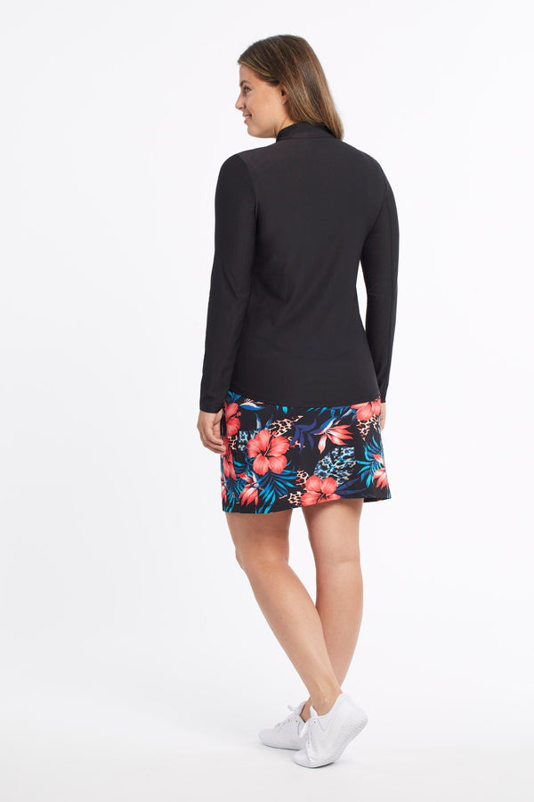 Tribal Chandail Anti-Uv 50+ À Col Montant Zippé