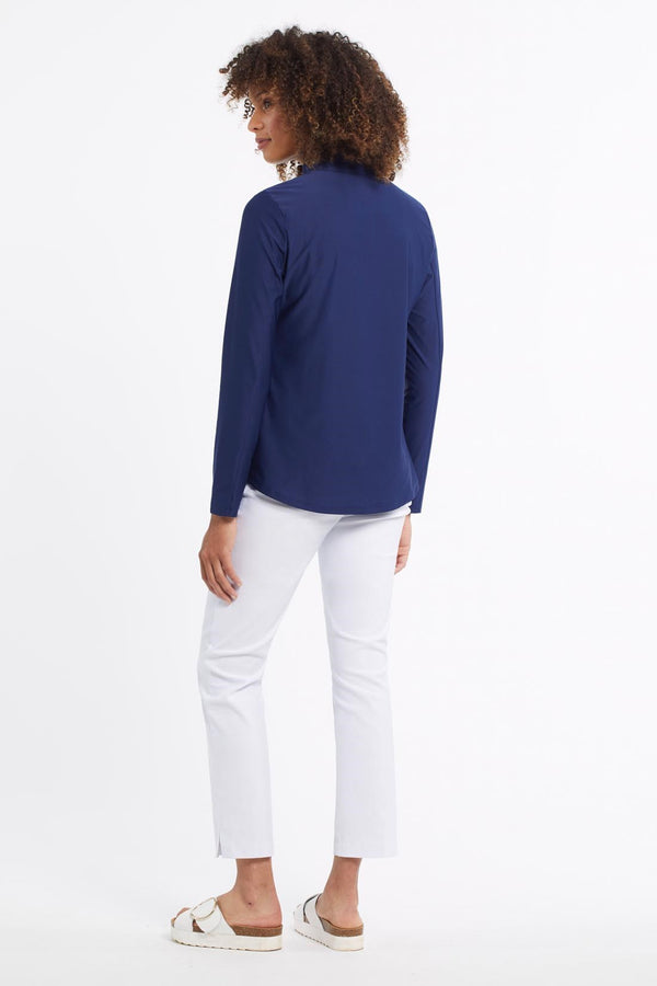 Tribal Chandail Anti-Uv 50+ À Col Montant Zippé