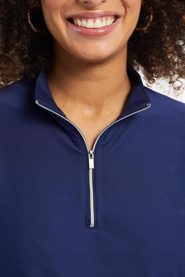 Tribal Chandail Anti-Uv 50+ À Col Montant Zippé