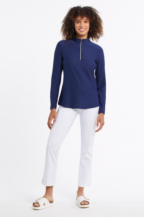 tribal Chandail Anti-Uv 50+ À Col Montant Zippé