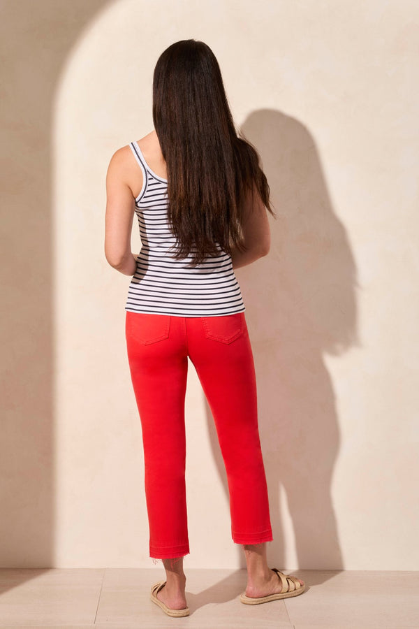 Tribal Haut Ajusté À Fines Bretelles Et Col En U