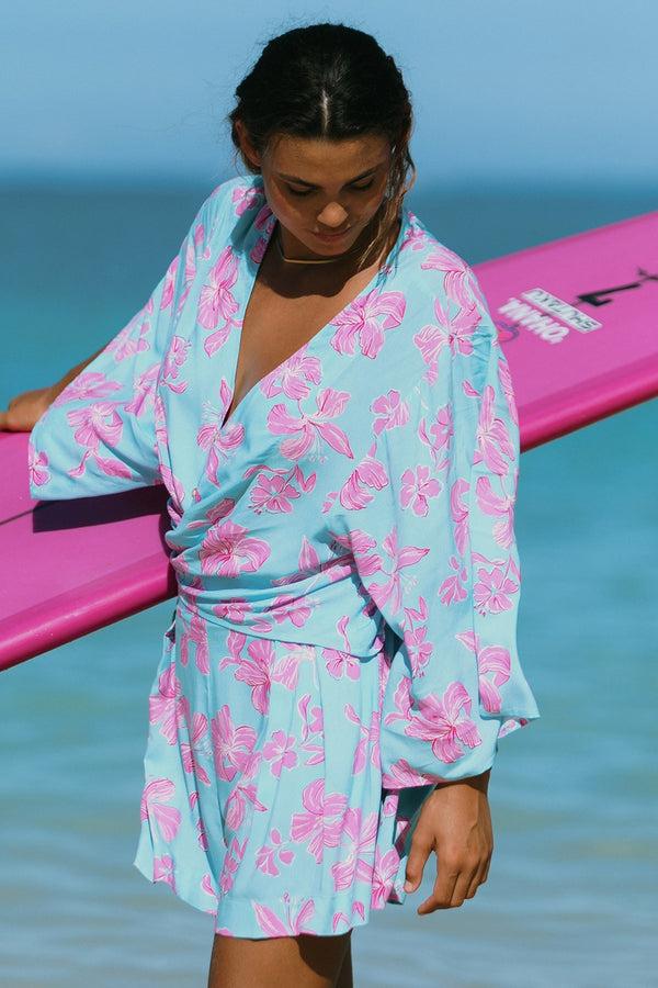 Tribal Haut Kimono À Nouer Devant