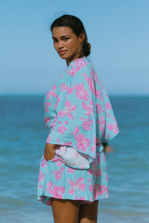 Tribal Haut Kimono À Nouer Devant