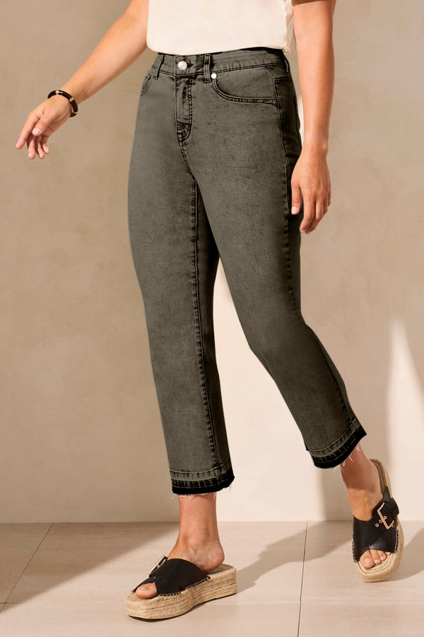 Tribal Jean Sophia Curvy Écourté Semi-Évasé