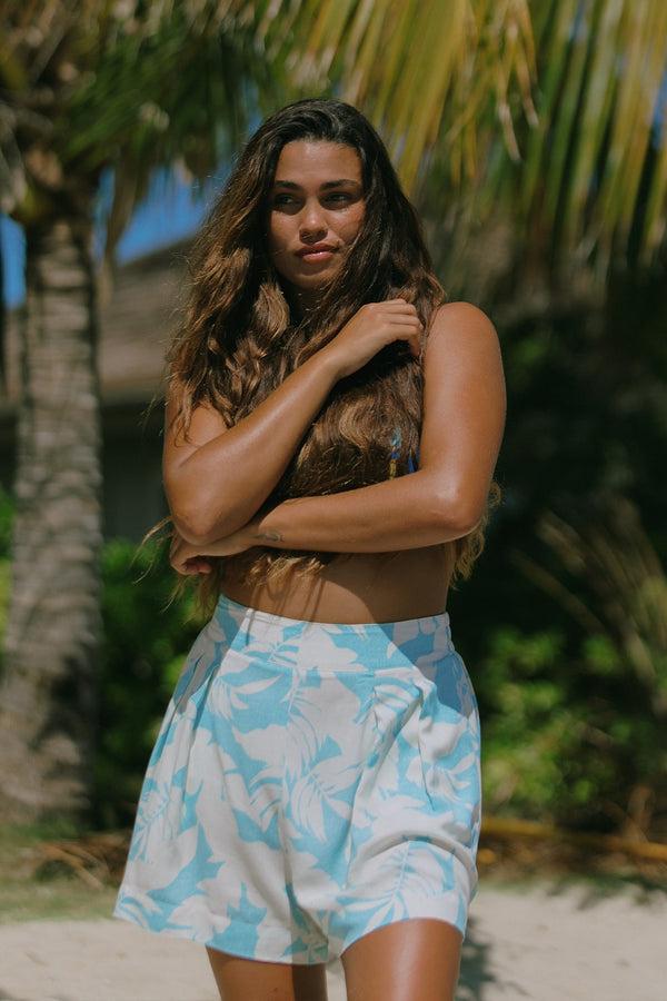 Tribal Jupe-Short Plissé À L'Avant