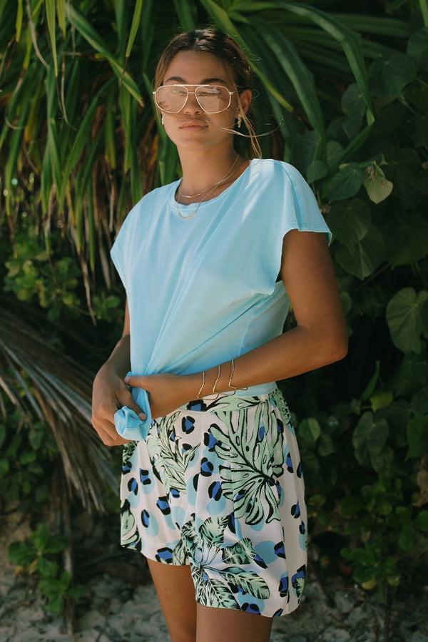 Tribal Jupe-Short Plissé À L'Avant