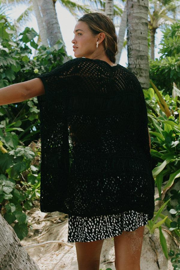 Tribal Pull À Manches Courtes Cardigan En Dolman