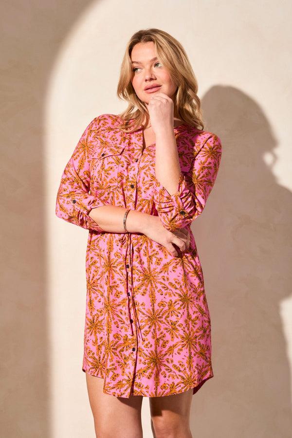 Tribal Robe Au Genou Avec Taille Ajustable