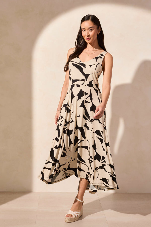 Tribal Robe Maxi Asymétrique En Jersey Imprimé