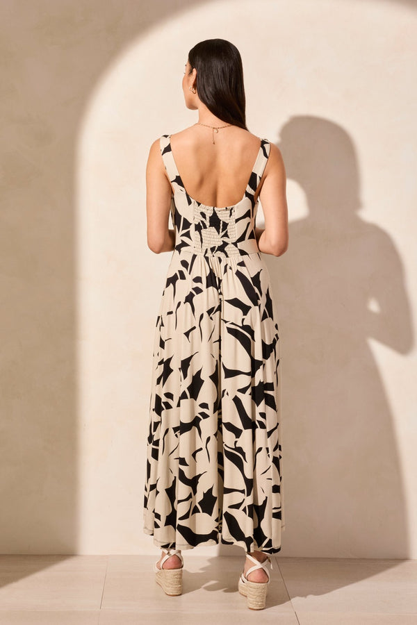 Tribal Robe Maxi Asymétrique En Jersey Imprimé
