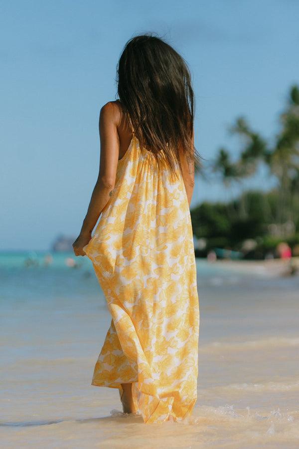 Tribal Robe Maxi Avec Bretelles Tressées